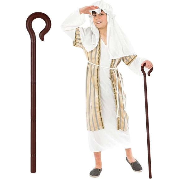 Fun Shack Gold Shepherd Cane Costume Kids Halloween Costume For Unisex Gold X-Large