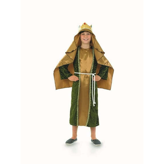 Fun Shack Kids Gold Wise Man Costume Boys Christmas Nativity Three Kings Halloween Gold M
