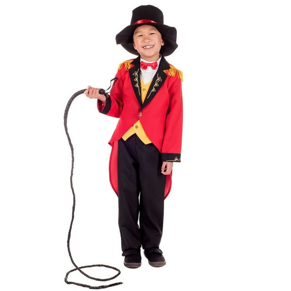 Fun Shack Kids Red Circus Ringmaster Costume Boys Lion Tamer Fancy Dress Book Week Halloween Red M