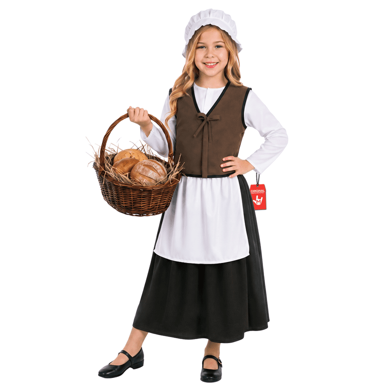 Library Week Costume Fun Shack Kids Tudor Girl Costume Kids Peasant Kitchen Maid Fancy Dress ...