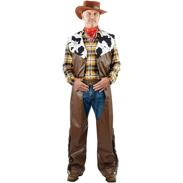 Fun Shack Mens Cowboy Costume hat Adult Wild West Outlaw One Gunslinger ...