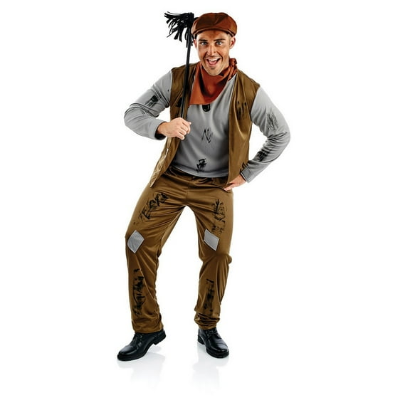 Fun Shack Mens Singing Chimney Sweep Costume Adult Victorian Magical Nanny TV Halloween Brown M