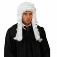 thumbnail image 1 of Fun Shack Mens White Judge`s Wig Adult Court Barrister Fancy Dress Costume Halloween White One Size, 1 of 2
