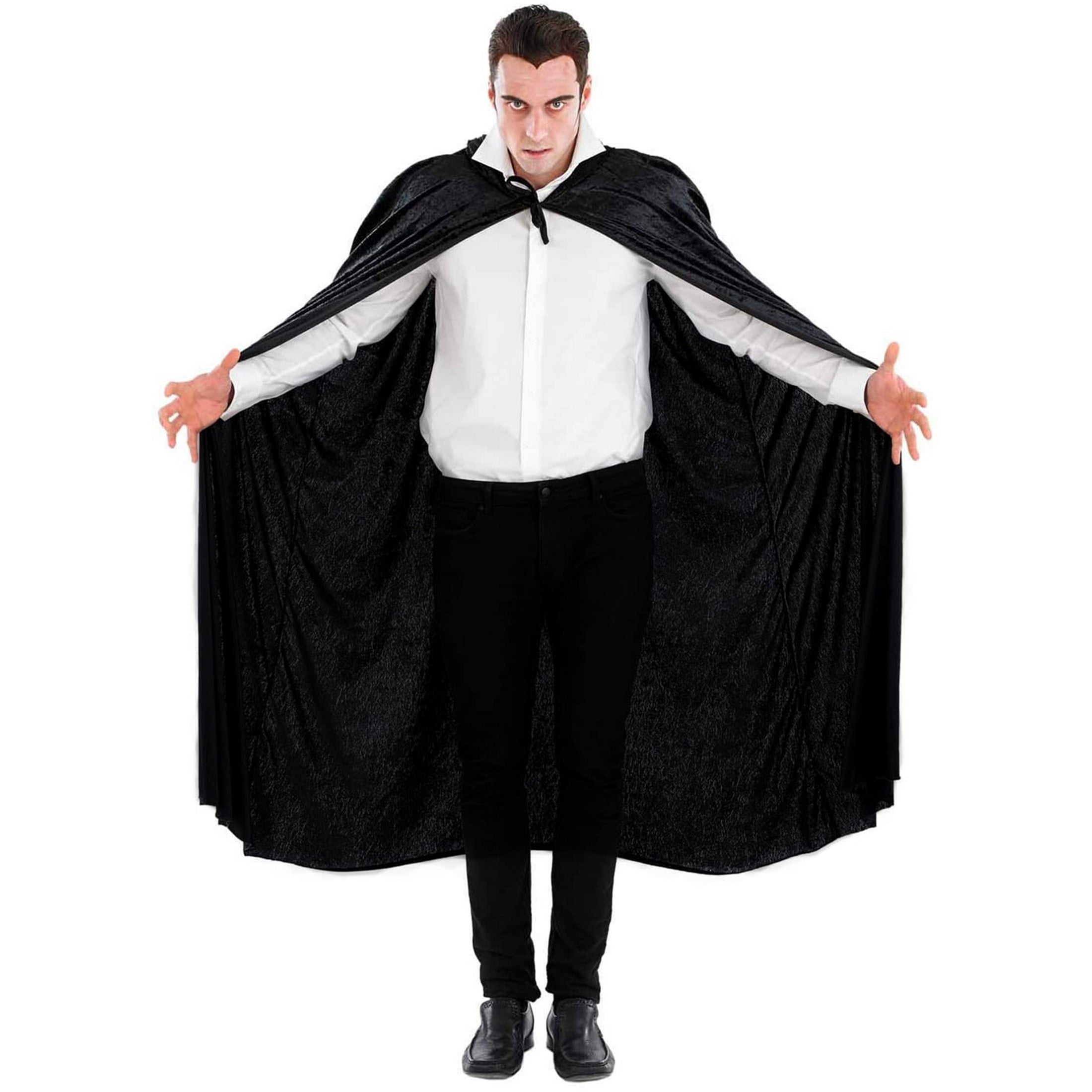 Canine De Vampire Cape De Vampire Reversible Halloween - Noir/rouge - Col Montant - Pour Adulte Cosplay Ou Carnaval Vêtement Halloween Polyester
