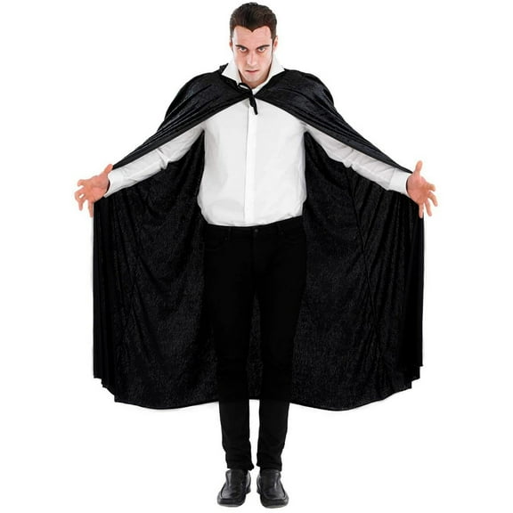 Fun Shack Mens Womens Black Hooded Cape Vampire Dracula Halloween Costume Halloween Black One Size