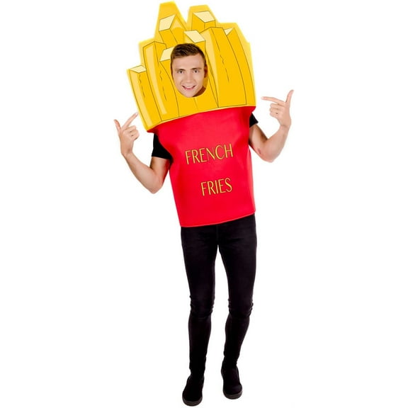 Fun Shack Mens Womens French Fries Chips Costume Adult Funny Food Novelty Halloween Yellow One Size