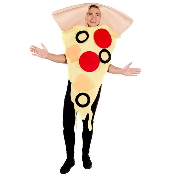 Fun Shack Mens Womens Pizza Slice Costume Adult Funny Food Party Festival Halloween Yellow One Size