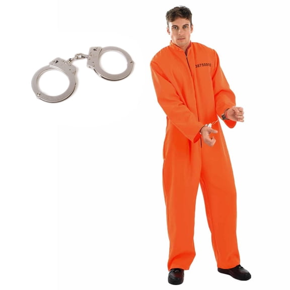 Fun Shack Prisoner Costume Men Halloween Costume For Men Orange Small