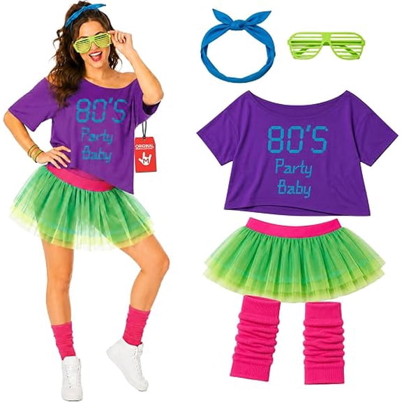 Fun Shack Purple Green Tutu Halloween Costume For Unisex Purple One Size
