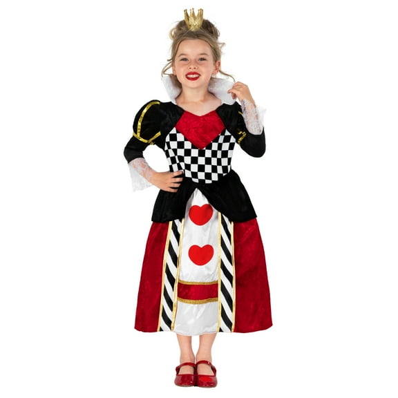 Fun Shack Queen Of Hearts Girls Halloween Costume For Girls Black Medium