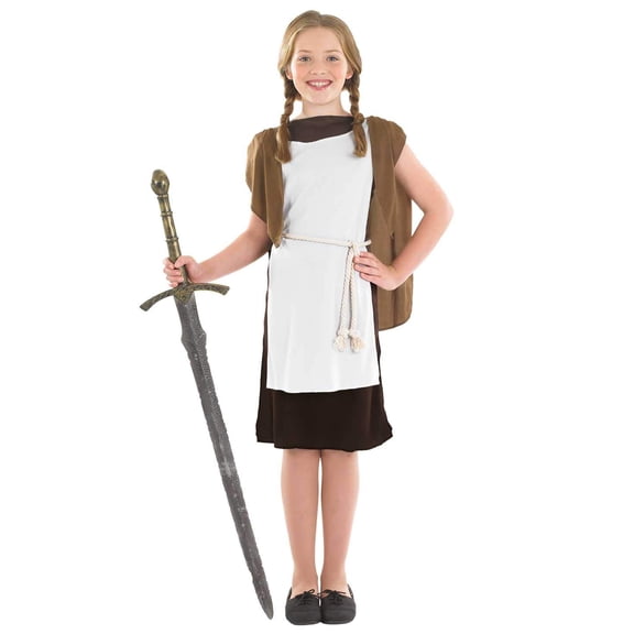Fun Shack Viking Girls Halloween Costume For Girls Brown Medium