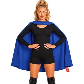 Fun Shack Womens Blue Superhero Cape Ladies Hero Costume Bachelorette Party Halloween Blue XL