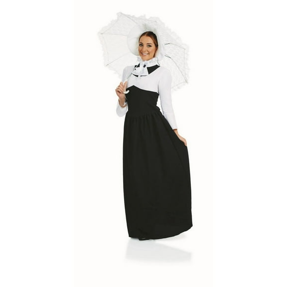 Fun Shack Womens Victorian Lady Nanny Teacher Fancy Dress Costume Book Day Week Halloween Black S