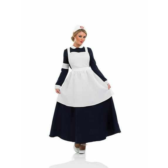Fun Shack Womens Victorian Nurse Costume Adult Florence Nightingale WW1 Halloween Black L