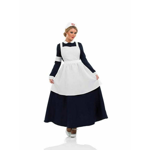 Fun Shack Womens Victorian Nurse Costume Adult Florence Nightingale WW1 Halloween Black XL