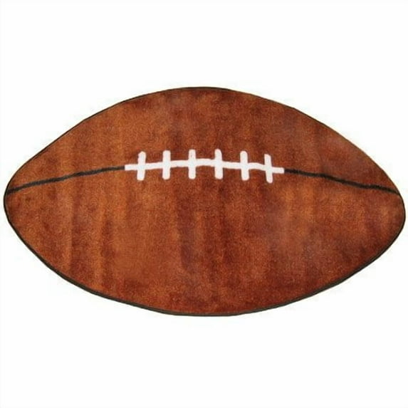 Fun Shape High Pile Football Sports Kids Rug Size: 2'4" x 3'9"
