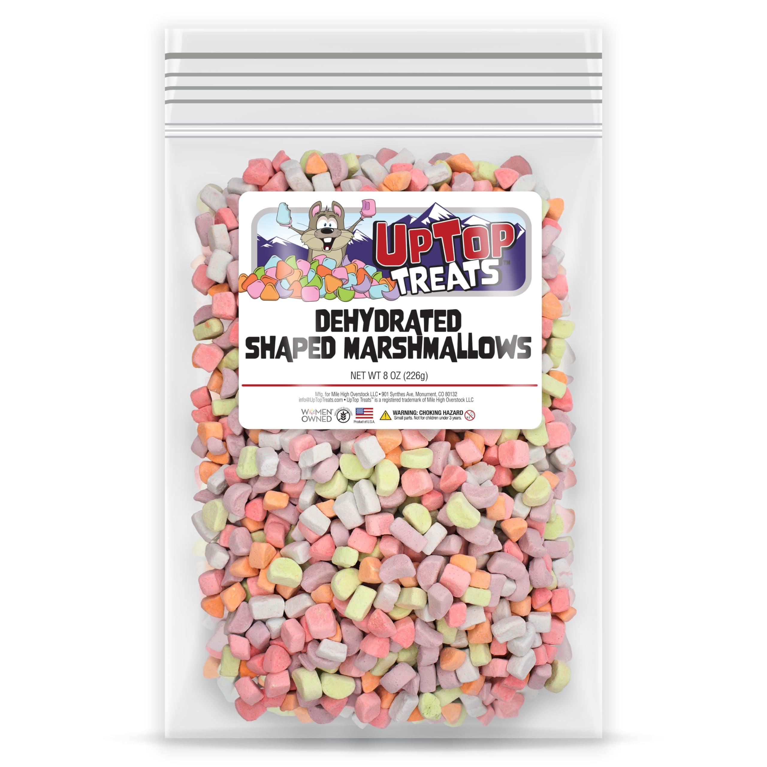 Fun Shapes & Colors Vanilla Dehydrated Marshmallows Half Pound