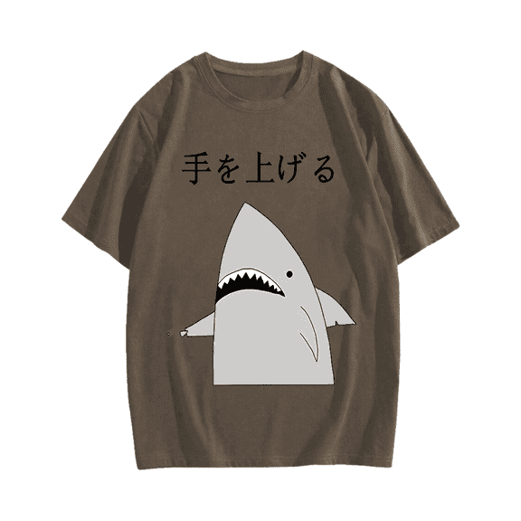 Fun Shark Japanese Cotton Casual T-shirt-