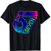 Fun Six Seven 6 7 Meme Colorful Design T-Shirt