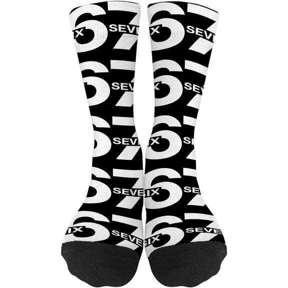 Fun Six Seven 6 7 Meme Design Socks – Unisex Funny Novelty Crew Socks for Men & Women