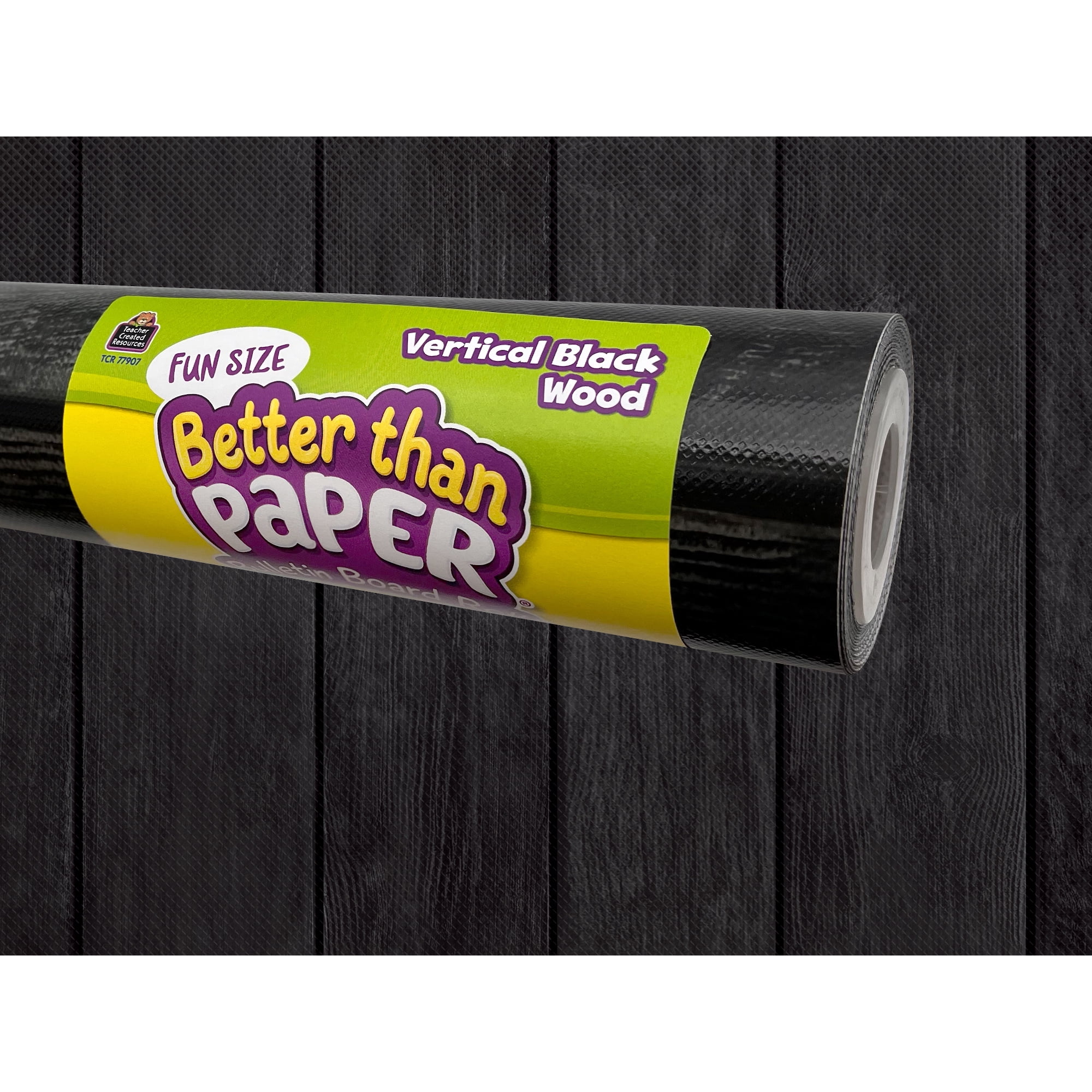 Teacher Created Resources Fun Size Better Than Paper Bulletin Board Roll Vertical Black Wood