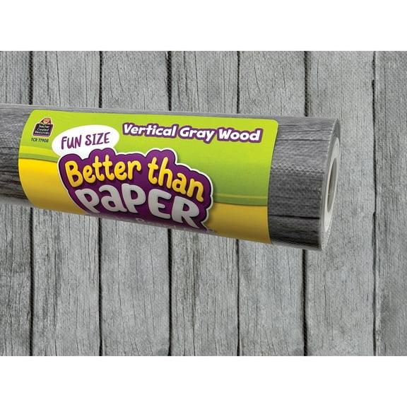 Teacher Created Resources Fun Size Better Than Paper Bulletin Board Roll Vertical Gray Wood