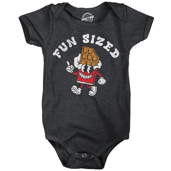 Fun Sized Baby Bodysuit Funny Sarcastic Candy Bar Graphic Novelty Jumper for Infants