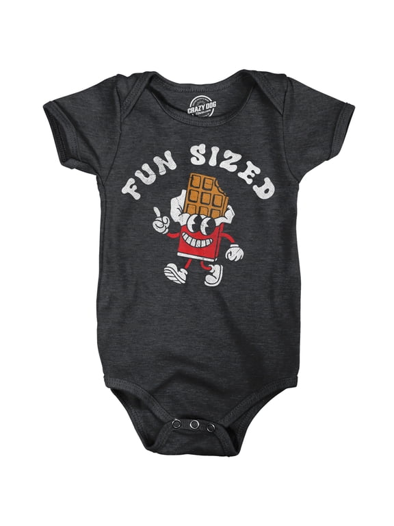 Fun Sized Baby Bodysuit Funny Sarcastic Candy Bar Graphic Novelty Jumper for Infants