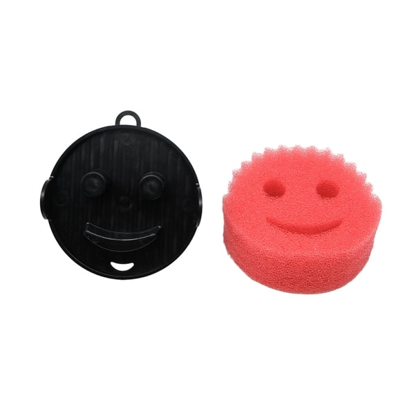 Fun Smiles Face NonScratch Cleaning Sponges With High Grip Kitchen Sponge For Sink Storage And Easy Access
