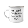 thumbnail image 1 of Fun Social worker Gifts, My Favorite Social Worker Gave Me This Mug, Birthday 12oz Camper Mug For Social worker from Coworkers, Social work gifts, Perfect gifts for social workers, Unique gifts for, 1 of 2