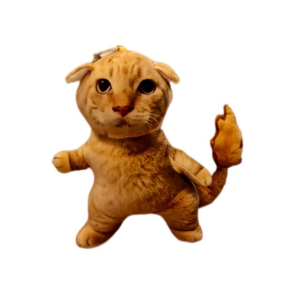 Fun Spark 3D Seal Cat Stuffed Animal Pendant5.9'' Soft Simulation Cat Plush Doll Room Decor Gift