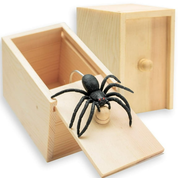 Fun Spider Money Surprise Box,Rubber Spider Prank Box,Handcrafted Spider in Box Prank