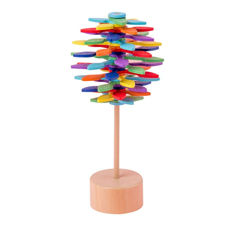 Fun Spinning Tops Wooden Colorful Fun Spinning Top Toys Colorful