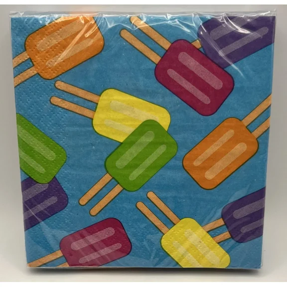 Fun Sun Summer Luau Beach Pool Ice Cream Birthday Party Paper Beverage Napkins