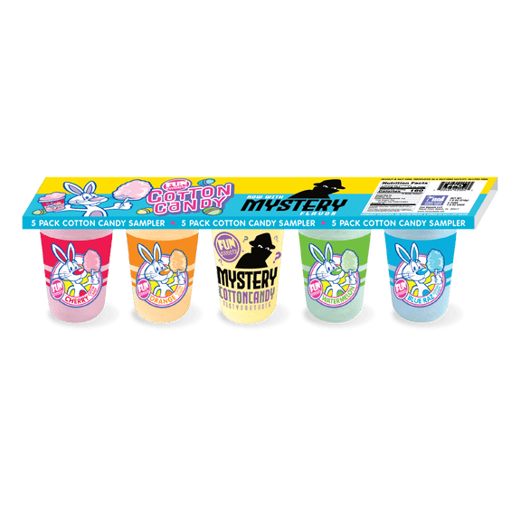 Fun Sweets Brand Easter Cotton Candy Sampler Tubs  -- Gluten Free & Peanut Free