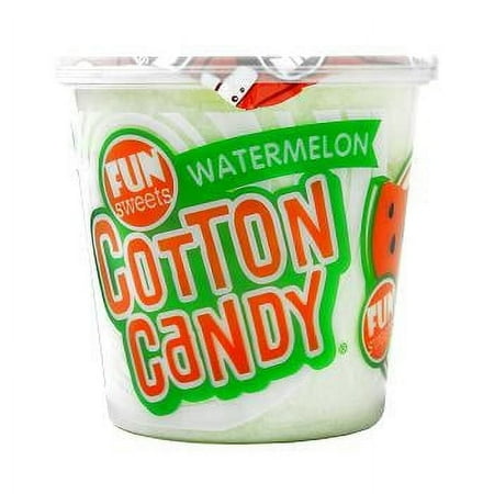 Fun Sweets Cotton Candy Watermelon - Cup 1.5oz (6 Count)