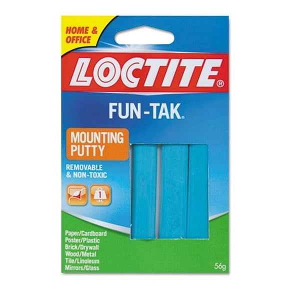 Fun-Tak Mounting Putty, Repositionable And Reusable, 6 Strips, 2 Oz | Bundle of 10 Each