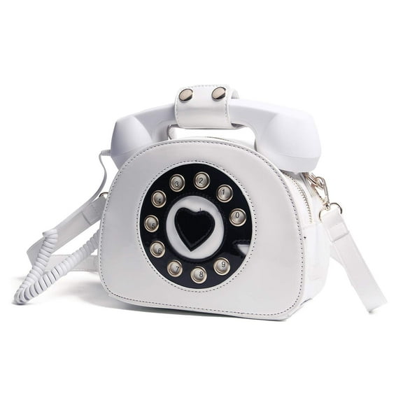 Fun Telephone Purse for Women Novelty Pink Phone Tote Handbags Top Handle Shoulder Crossbdoy Bag