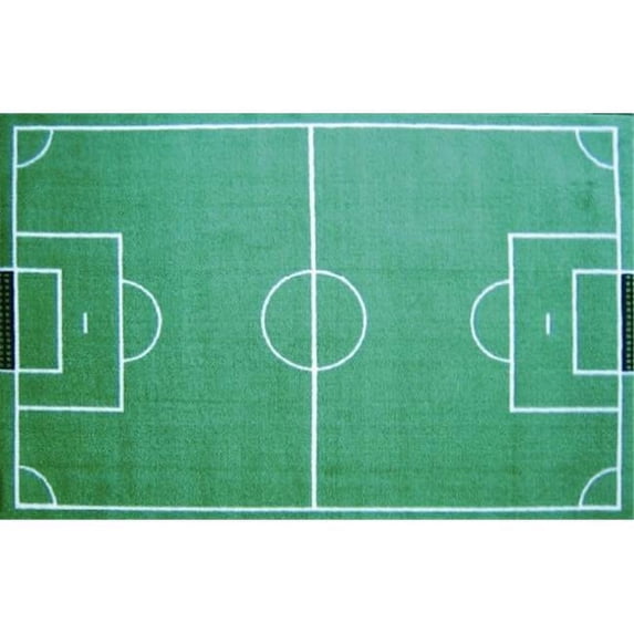 Fun Time Collection - Soccerfield Rug - 39 x 58 Inch