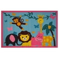 thumbnail image 1 of Fun Time Nylon 39"x58" Jungle Party Area Rug in Multi-Color, 1 of 2