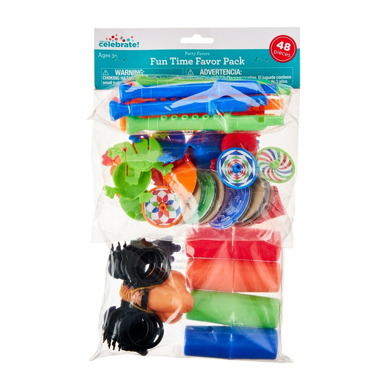 Way To Celebrate Multicolor Fun Time Party Favors Pack, 48 Pieces