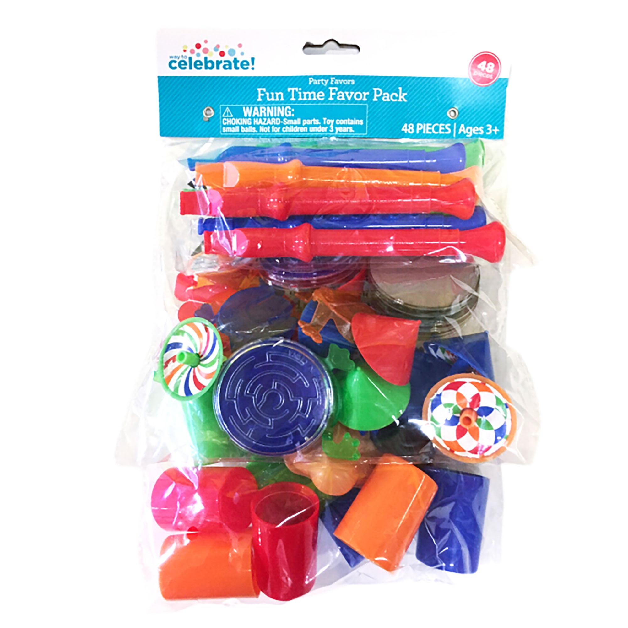 Multicolor Fun Time Party Favors Pack, 48 Pieces, by Way To Celebrate