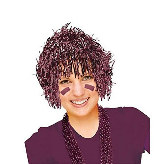 Fun Tinsel Wig School Spirit Sports Fan Fancy Dress Costume Accessory 10 COLORS