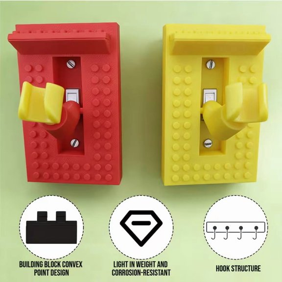 Fun Toggle Switch Decorative Panel - Creative Building Block Wall Art for Home Decor