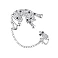 thumbnail image 1 of Fun Tom & Jerry Cat Mouse Playing Crystal Rhinestone Fashion Jewelry Pin Brooch, 1 of 4