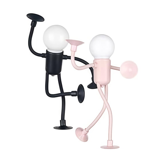 Fun Toy Night Light Bulb Design Suction Cup Portable Bedroom Decorative Light for Desk Decor Operated