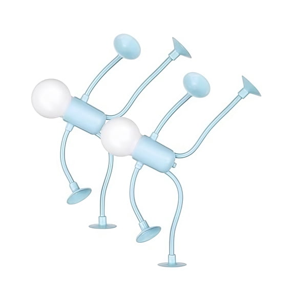Fun Toy Night Light Bulb Man Design Suction Cup Portable Bedroom Decorative Light for Desk Decor Operated