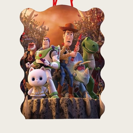 ? Fun Toy Story Anime Pull String Piñata Toy for Kids | Candy-Filled Birthday Party Game - No Bats, Just Pull! Safe & Easy Pinata Opening