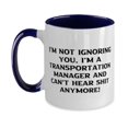 thumbnail image 1 of Fun Transportation manager Two Tone 11oz Mug, I'm Not Ignoring You. I'm!, Present For Friends, Appreciation Gifts From Colleagues, 1 of 5
