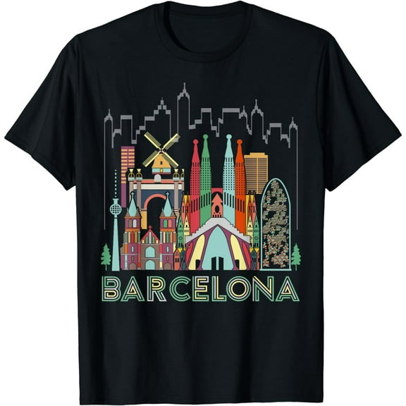 t-shirt Fun Travel Spain Barcelona Vacation Gift Design Idea T-Shirt mens t shirt，black，women，funny，misfits，men，journey